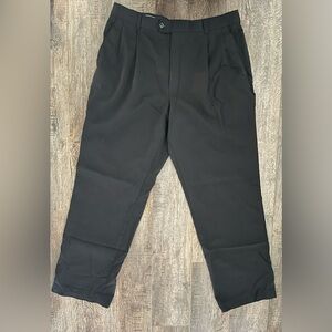 Meeting Street Men’s Pure Worsted Wool Black Dress Pants Size 38x32 100% Wool